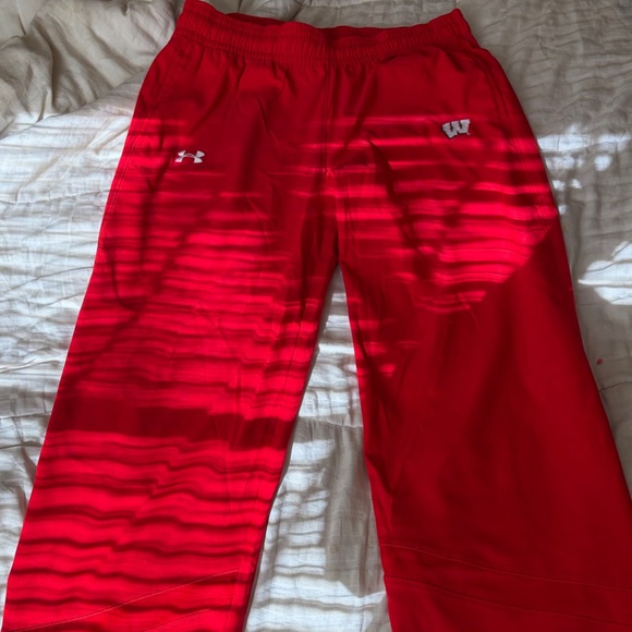 Under Armour Pants - Wisconsin Under Armour Bright Red Joggers